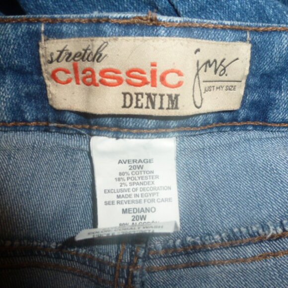Just my size stretch classic fit denim jeans plus sized 20W - Picture 1 of 12